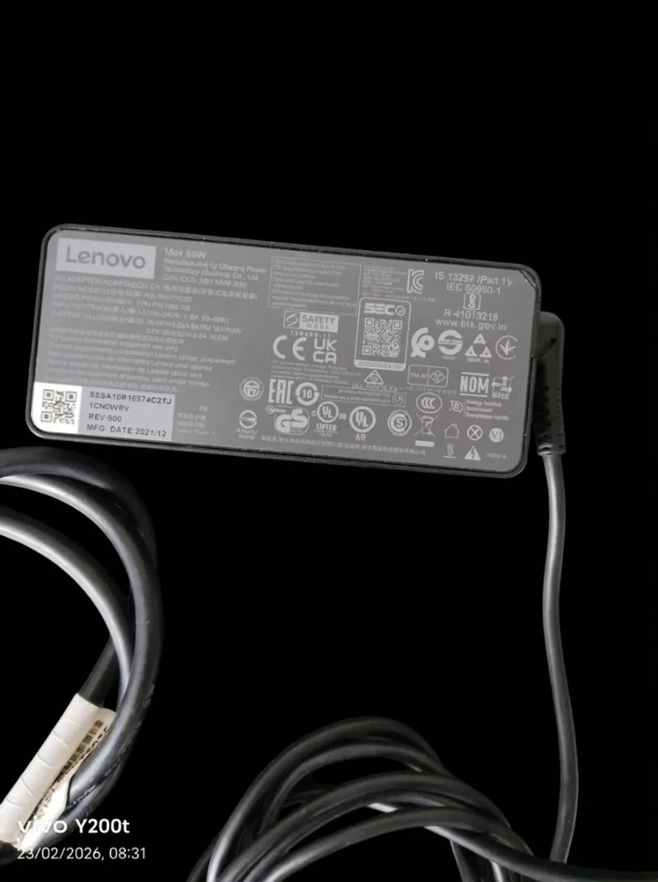 Fonte Lenovo 65W para notebook original  - Foto 4