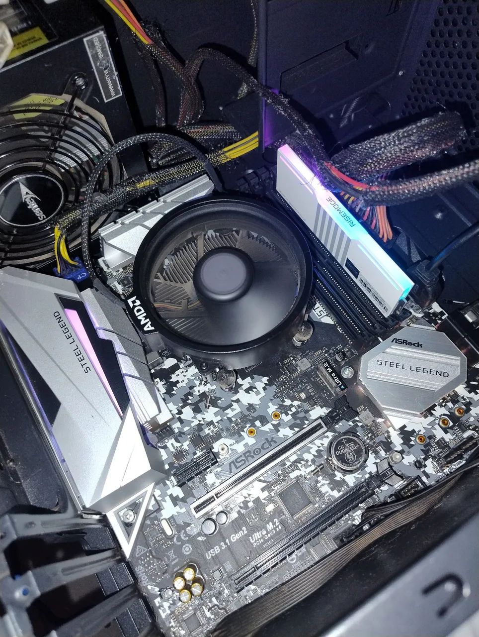 Placa Mãe B450M AsRock steel legend DEFEITO  - Foto 2