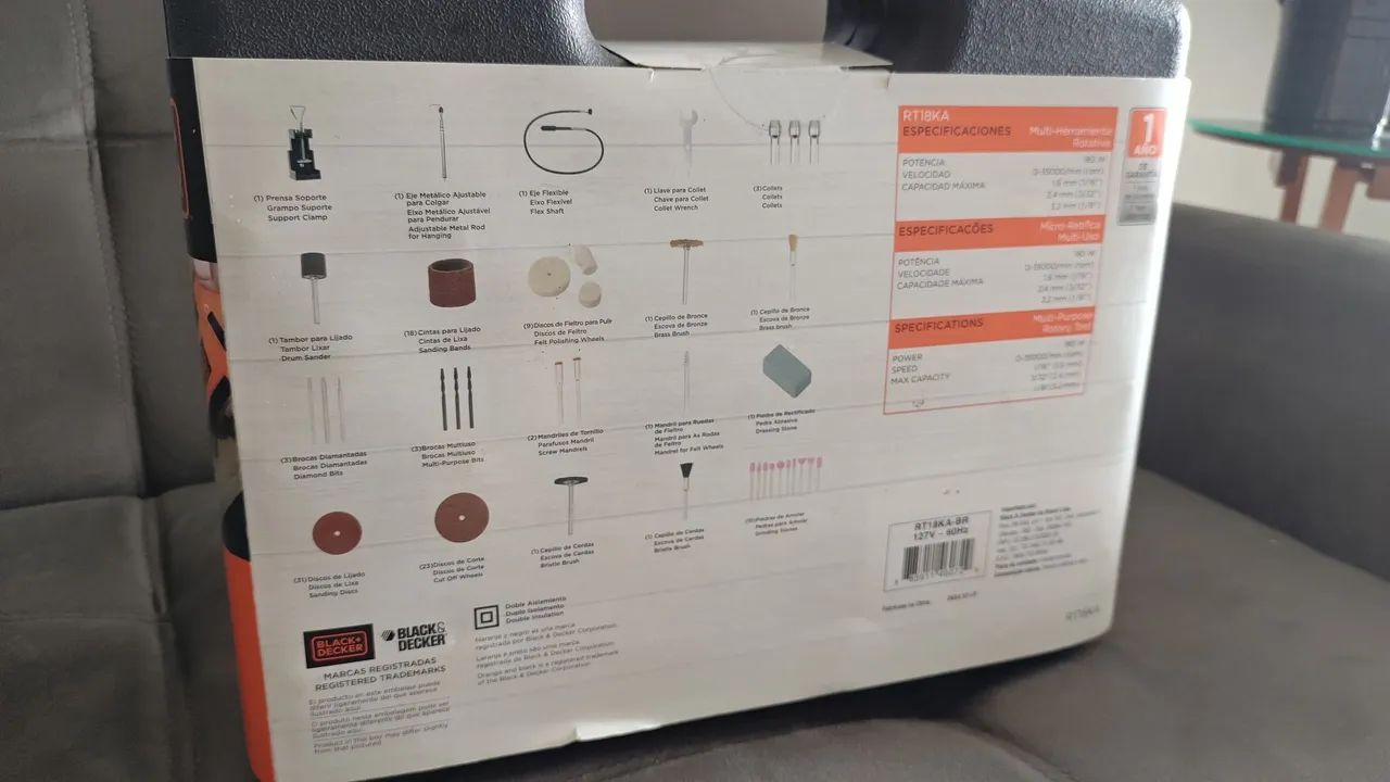 Vendo Kit Micro Retífica Black+Decker-RT18KA (LACRADO)