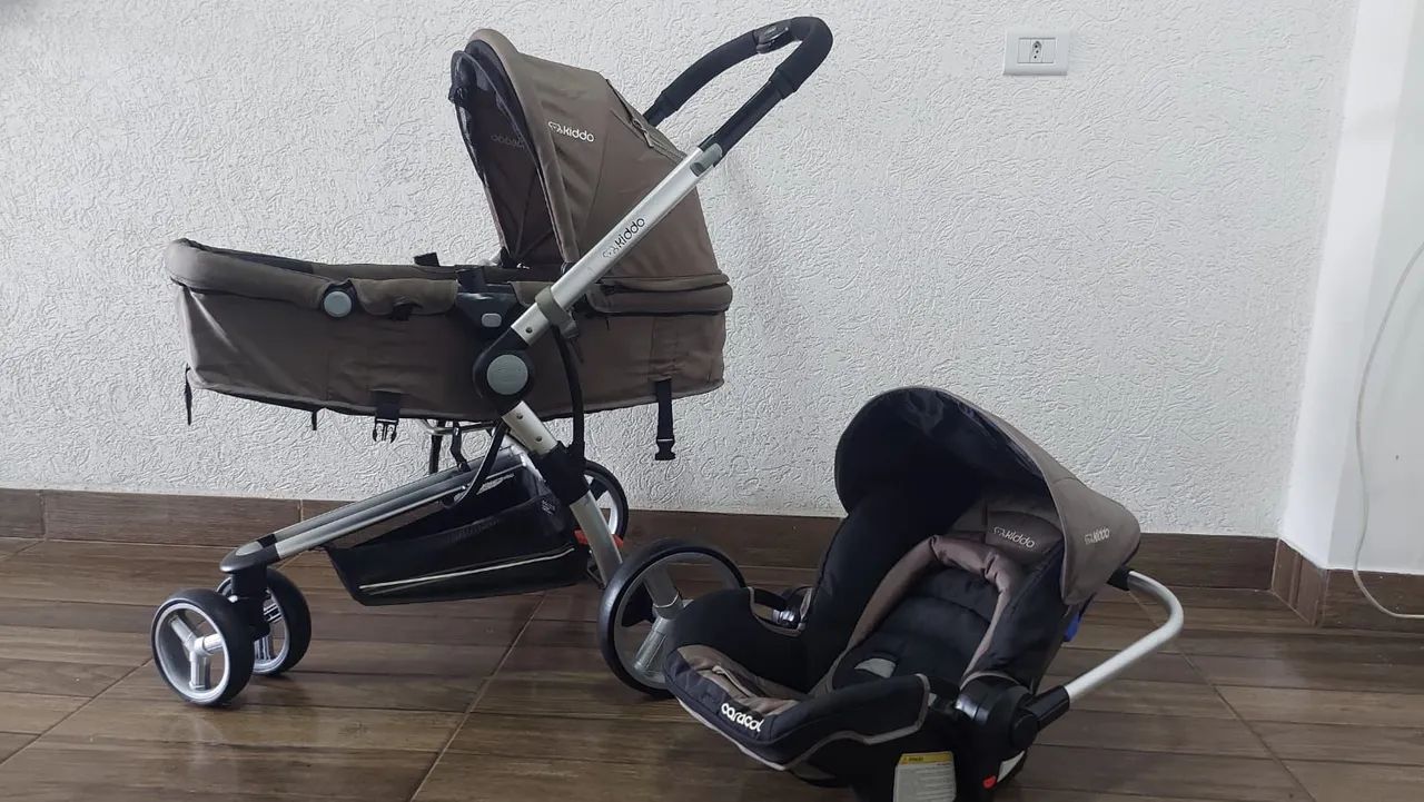 Carrinho Kiddo+ bebê conforto  - Foto 4