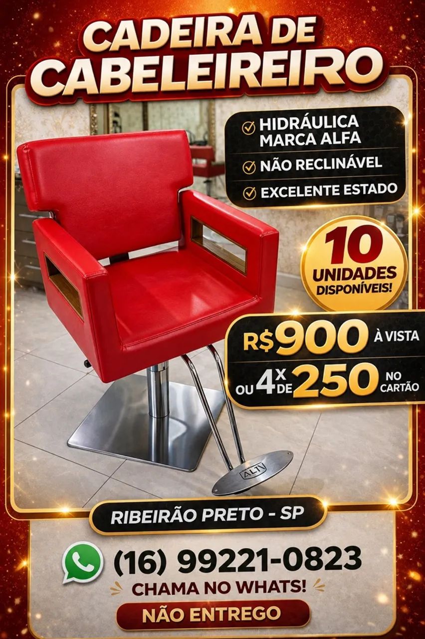Cadeira Hidráulica para Cabeleireiro  - Foto 4