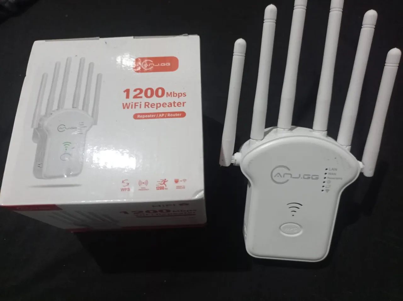 Repetidor de internet 1200 mbps wi-fi repeater na caixa