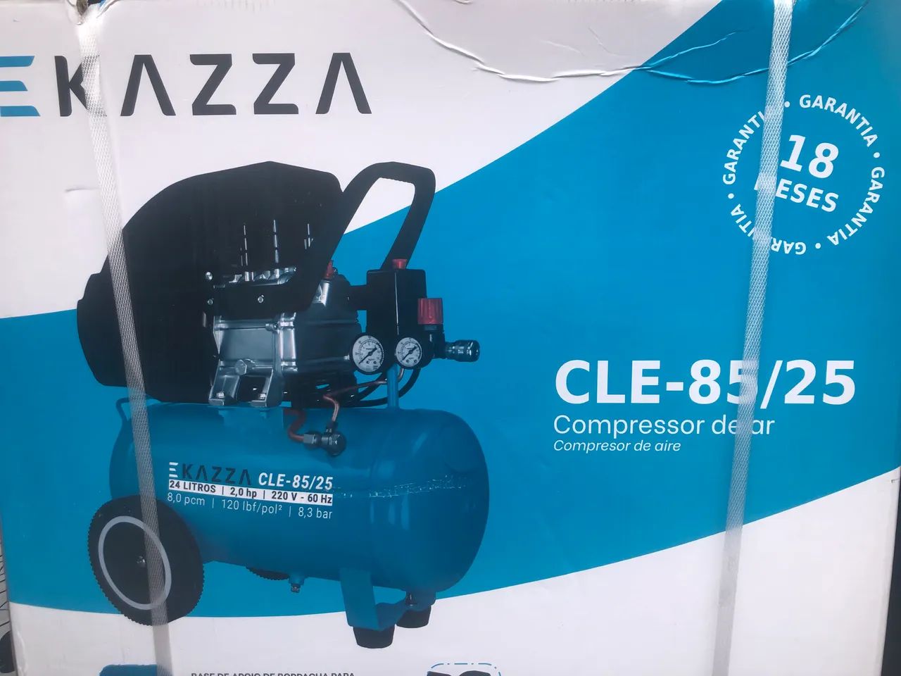 Compressor de Ar 24l CLE-85/25 - EKAZZA - Ferramentas de