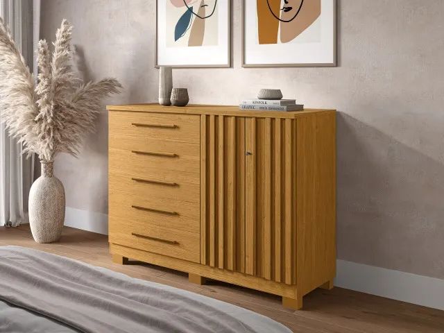 Comoda ACP Bella 05 Gavetas com Sapateira, 100% MDF (Nova)
