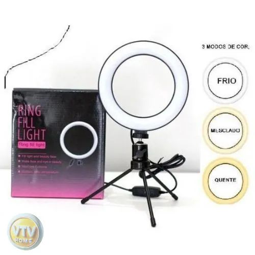 Ring Light Com Tripé e Suporte de Celular + Entrega Grátis 