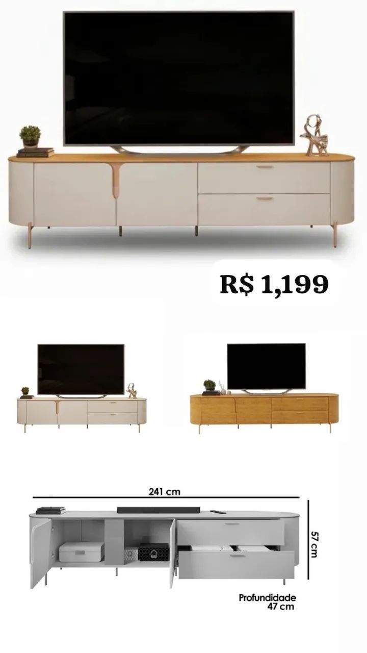 Rack Bancada 2,41m MDF - Promoção  - Foto 2