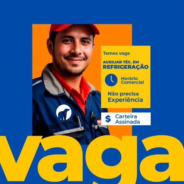 Vaga para Auxiliar Téc. em Refrigeração