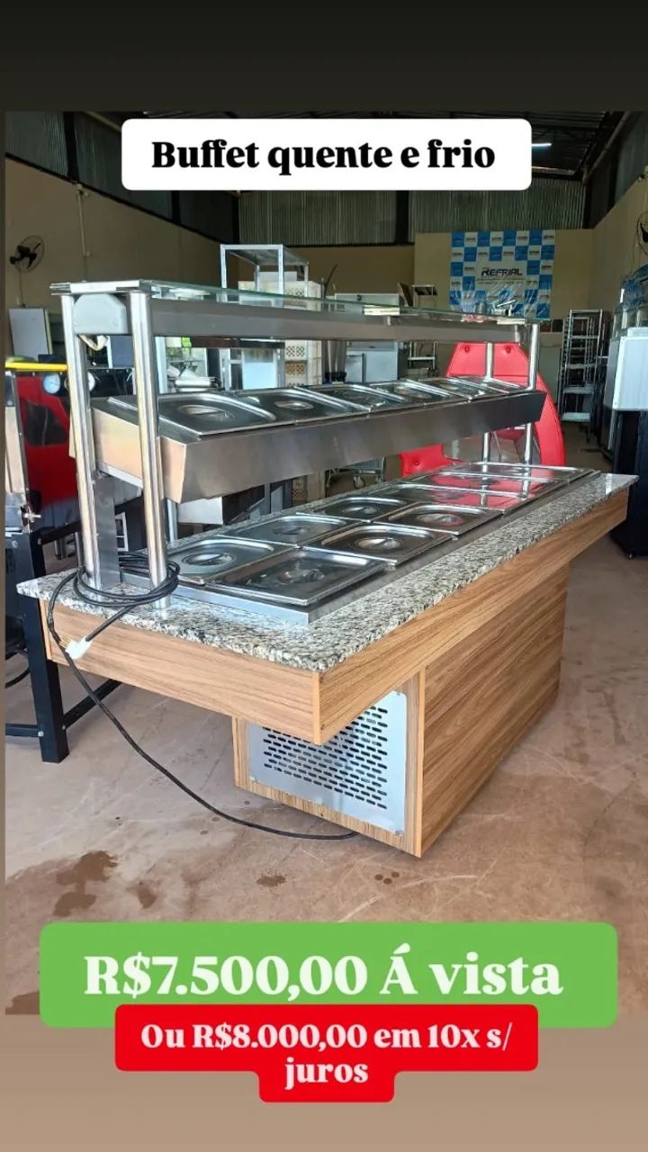 BUFFET QUENTE E FRIO USADO
