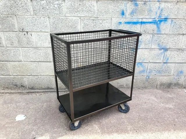 Carro Bandeja com Cesta alta