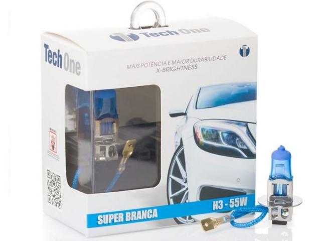 Lâmpada Super Branca Tech One Efeito Xenon 8500k Homolgada Inmetro