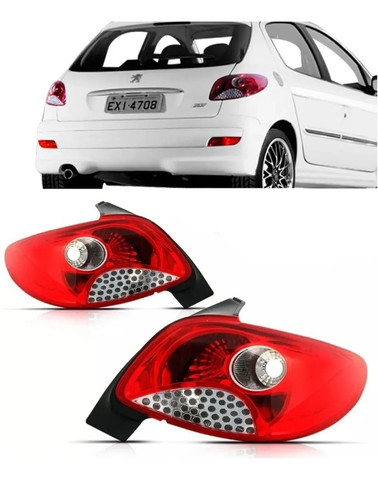 Par Lanterna Peugeot 207 Hatch 2011 2012 2013 2014 Cinza