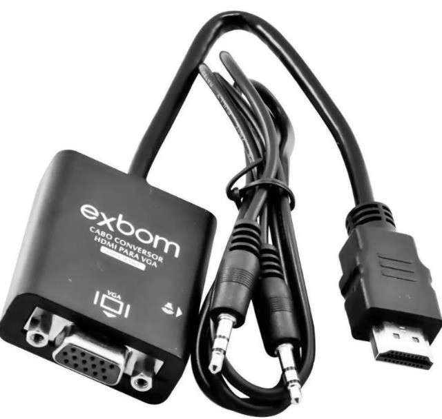 COD-CP417 Cabo Conversor Hdmi P/ Vga Fêmea C/ Áudio   Arduino Automação  - Foto 3