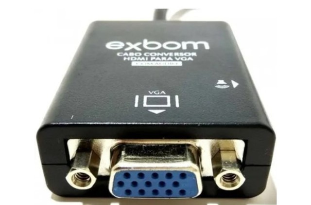 COD-CP417 Cabo Conversor Hdmi P/ Vga Fêmea C/ Áudio   Arduino Automação  - Foto 2