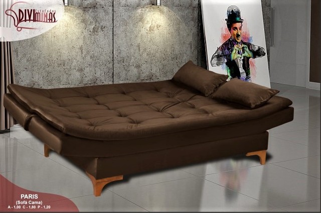 Sofa Cama Paris 2 Estagios Veludo Diviminas, frete gratis - Móveis -  Centro, Rio de Janeiro 1003184136 | OLX