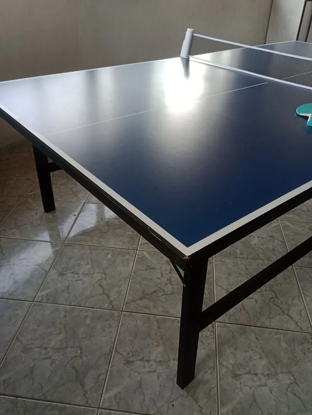 Mesa de ping pong Klopf 1016 fabricada em MDF 15mm Medidas Oficias Azul