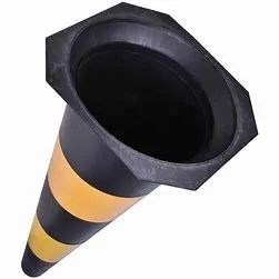 Cone Preto e Amarelo Slim - 75 Cm