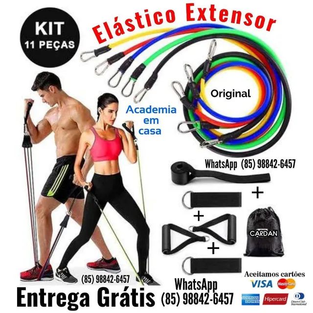 Kit 11 produto de malhação p malhar em casa academia trabalho apartamento entrega Grátis