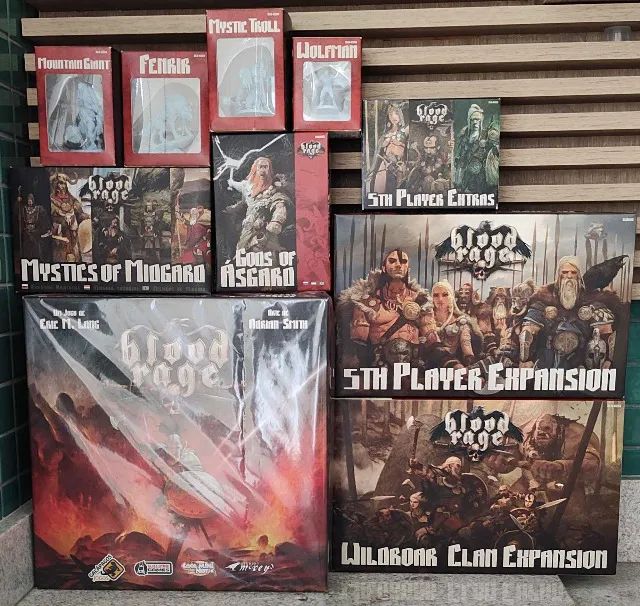 Coleção Jogo de Tabuleiro Blood Rage Kickstarter, CMON.