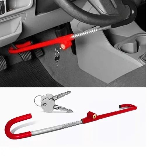 Trava Anti Furto Volante E Pedal Universal Id-8611t Idea Key - Foto 2