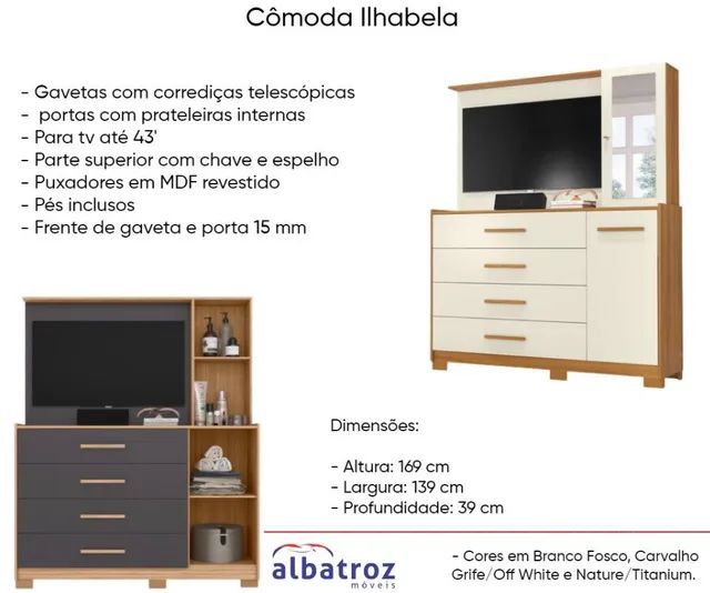 CÔMODA ILHABELLA ALBATROZ - Foto 2