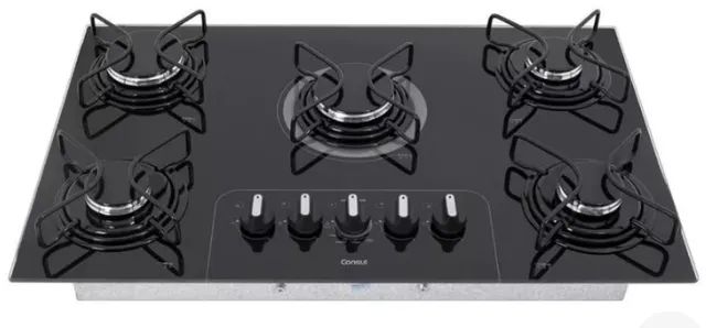 Cooktop 5 bocas Consul com controle fácil e acendimento automático - CD075AE