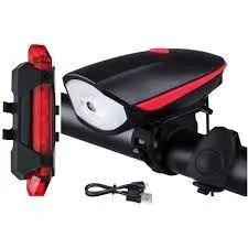 Kit lanterna bicicleta com buzina/entrega grátis 