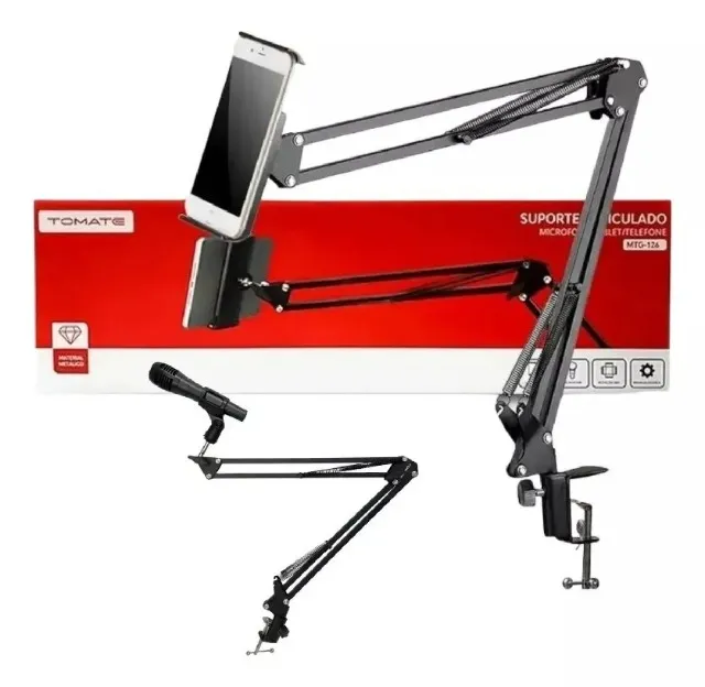 Suporte Articulado Para Microfone Celular Tablet Tomate Mtg 126 Loja Coimbra Computadores