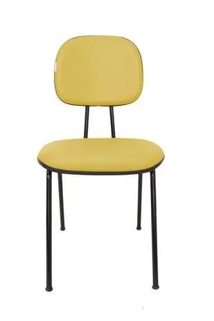 Cadeira Escritório Fixa Polo Amarela - Foto 2
