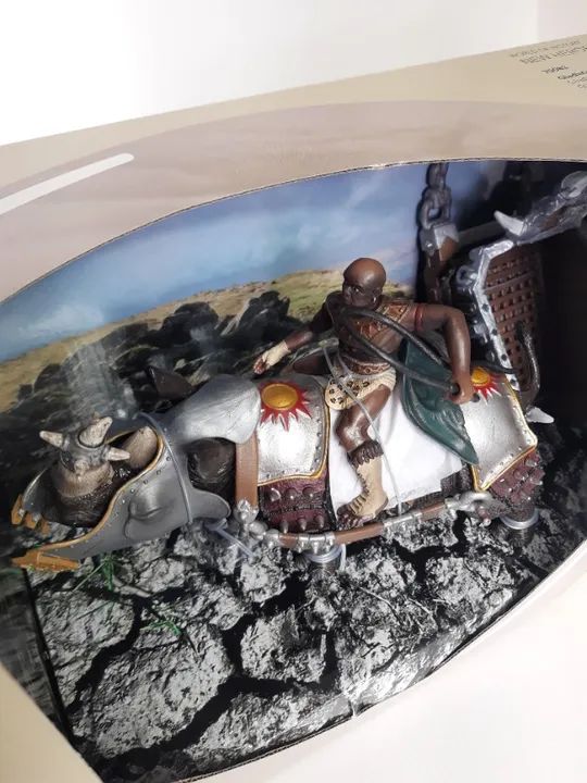 Schleich 70083 Gladiador + Rinoceronte + Carroça Raridade Tam. 44 cm Completo.  - Foto 6