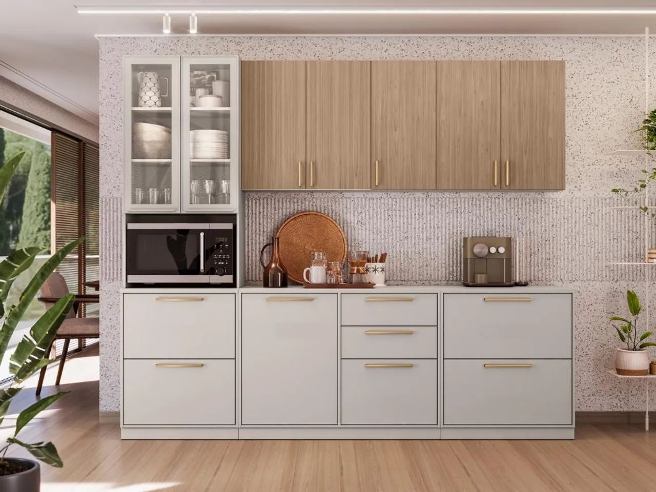 Cozinha Completa Fendi  5 peças 100%MDF l65