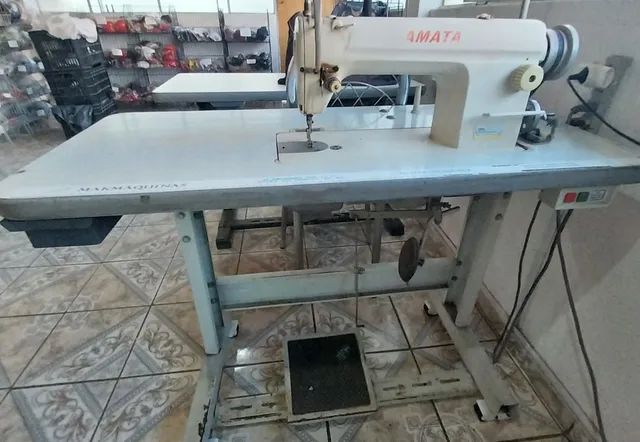máquina de costura reta industrial Yamata 