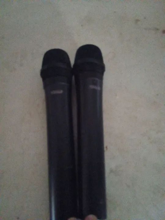 Par de Microfones Sem Fio para Karaokê