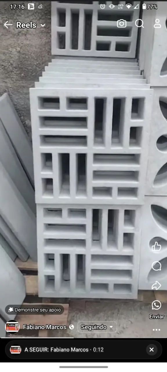 Bloco de concreto com design triangular - Foto 6