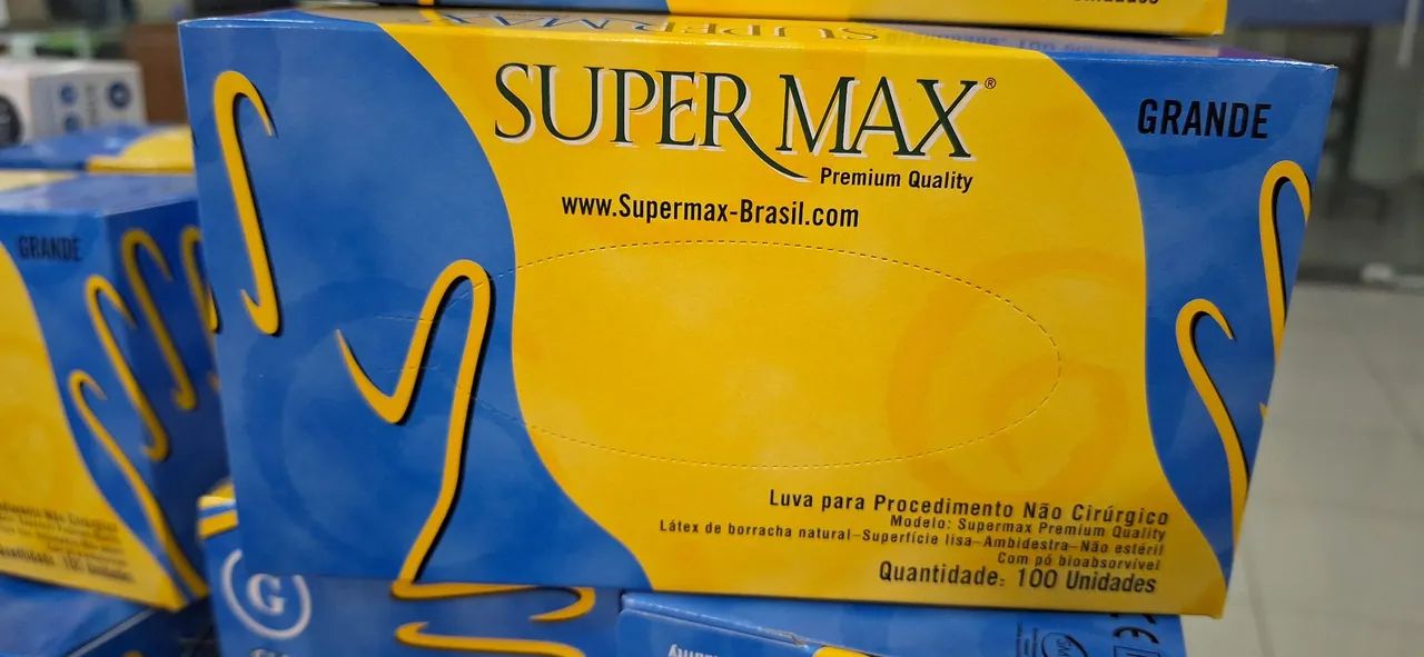 Luvas de procedimento Unigloves ou Supermax