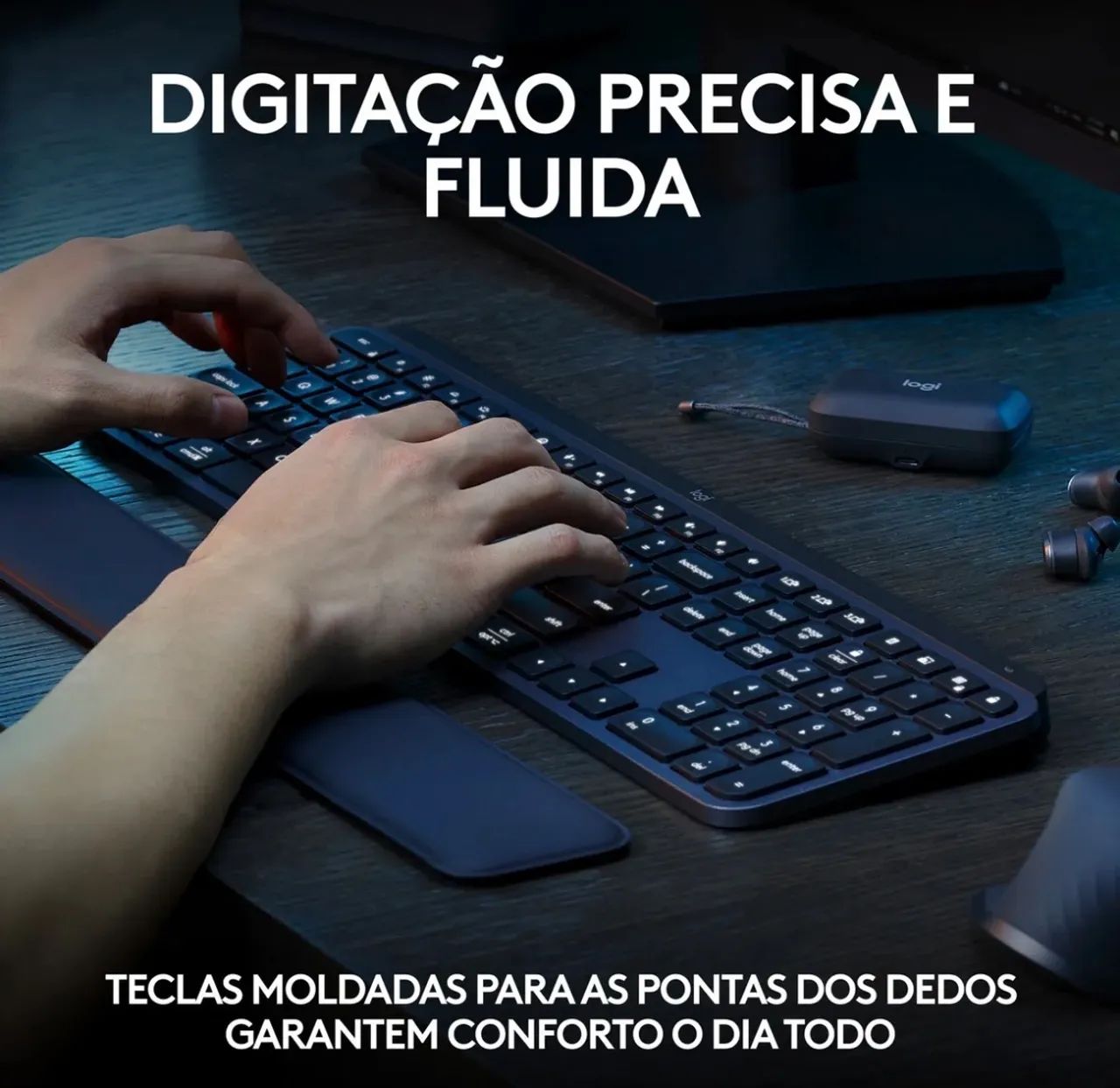 Teclado Sem Fio Mx Keys S Grafite Logitech - Foto 4