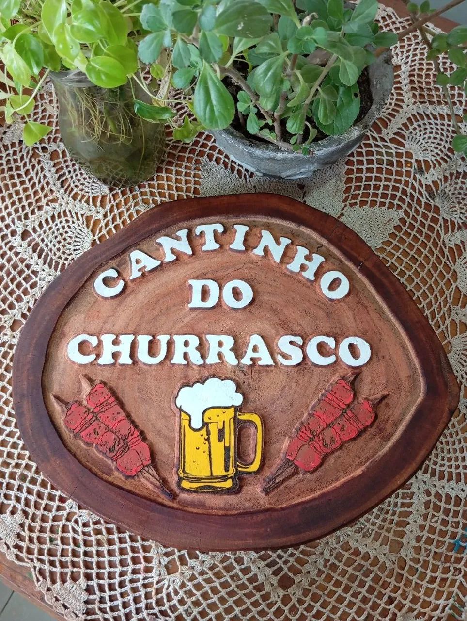 Placas entalhadas brasões de família tábuas de churrasco fachada e muito mais