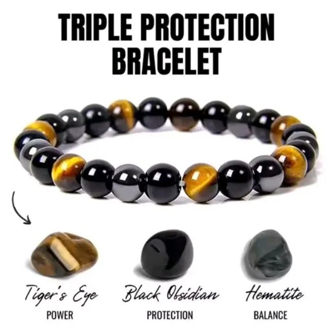 pulseira luxo olho de tigre ( proteção, energia, poder) 