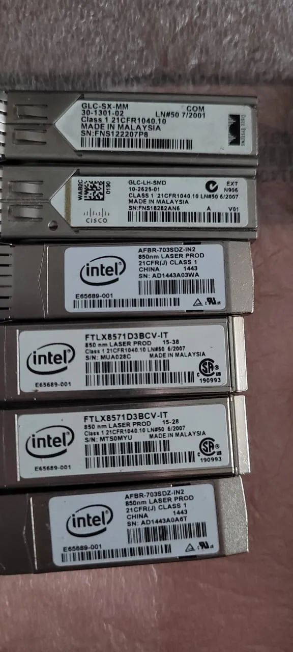  lote 86 Módulo transceptor GBIC SFP vários modelos DELL, CISCO e outros - Foto 5