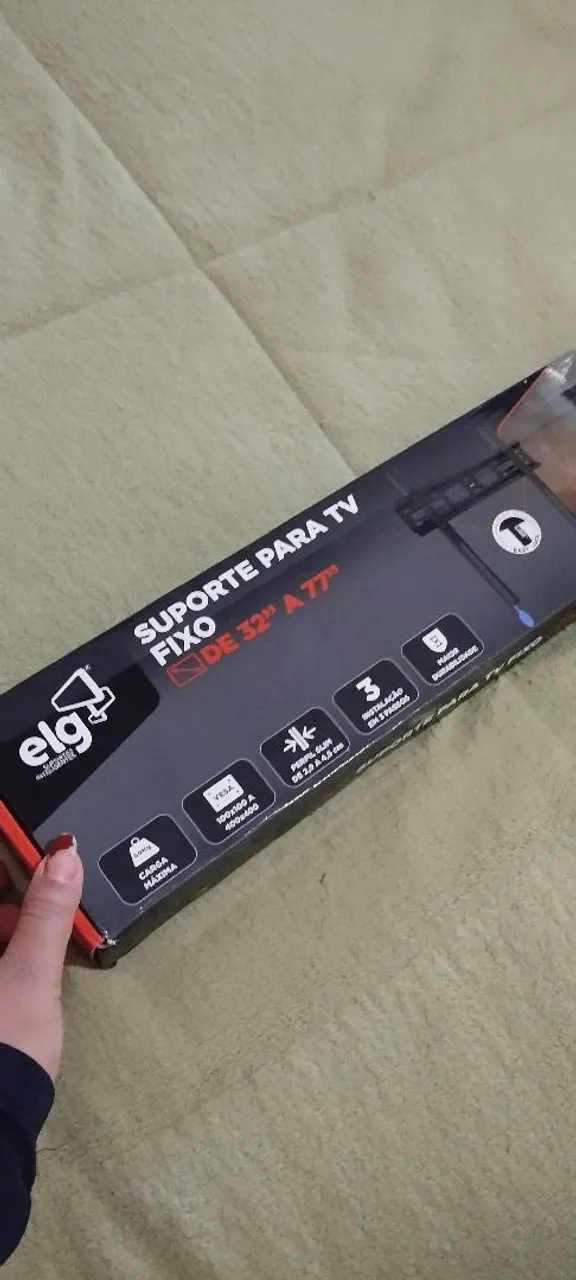 Suporte para TV Fixo 32'' a 77'' - Elg NUNCA USADO!