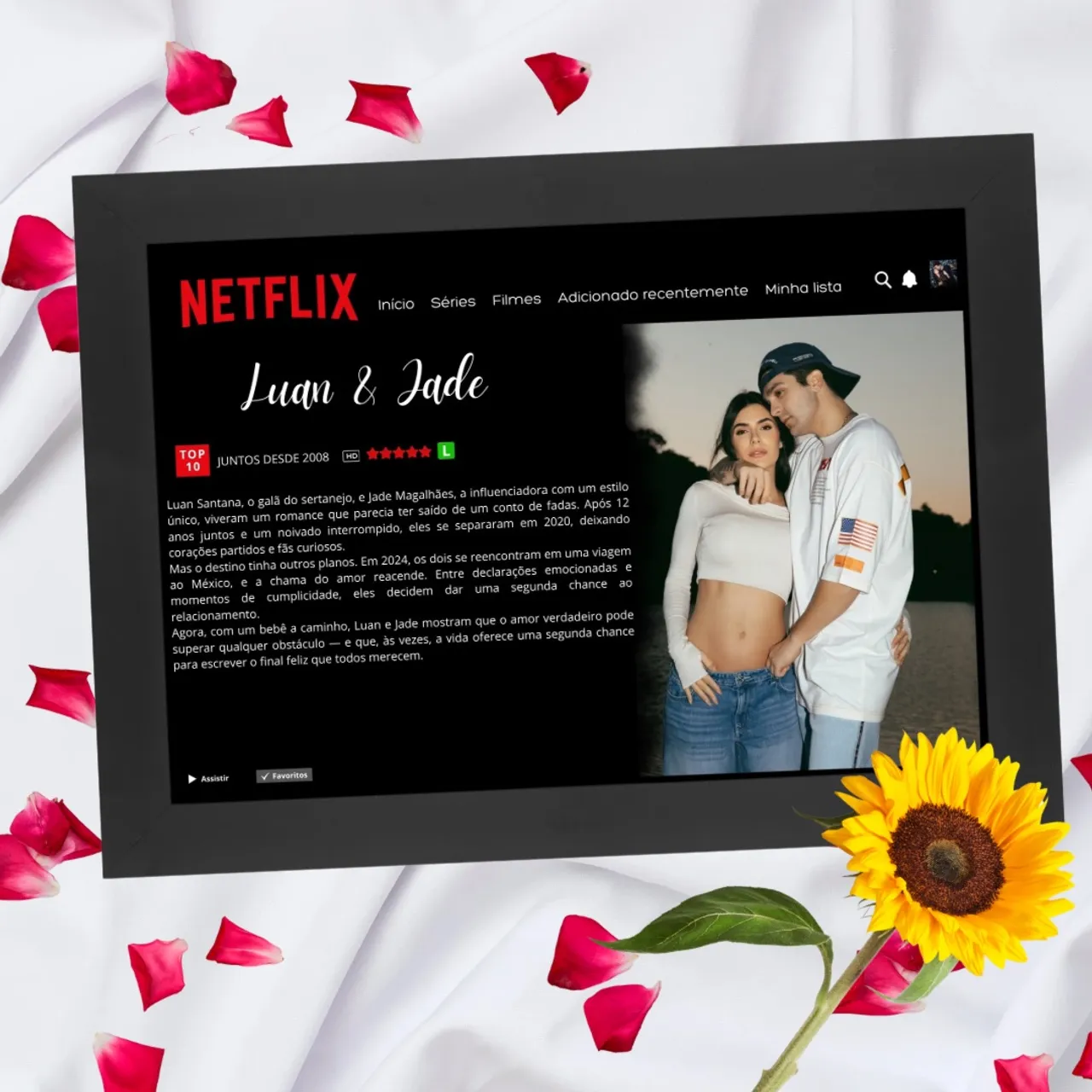 Quadro Decorativo Netflix - dia dos namorados