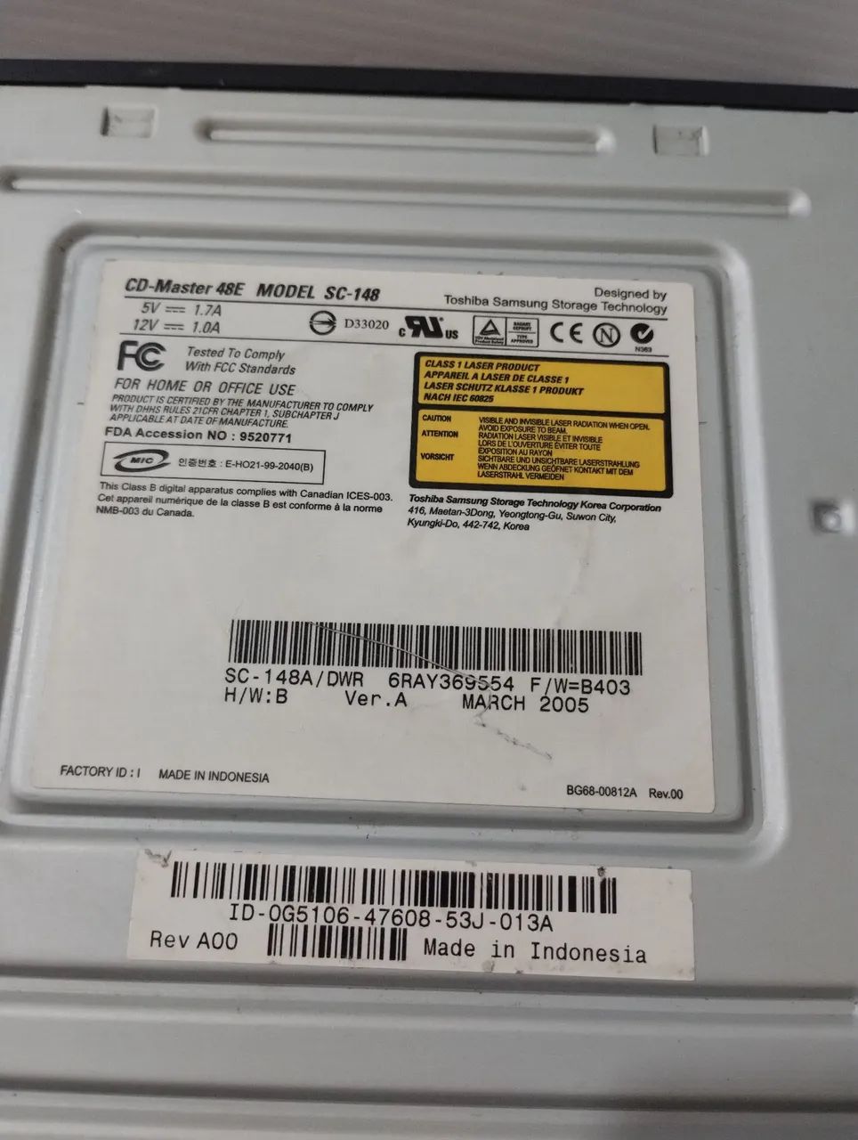 Drive Leitor CD e Gravador DVD - Toshiba e Dell - Foto 3