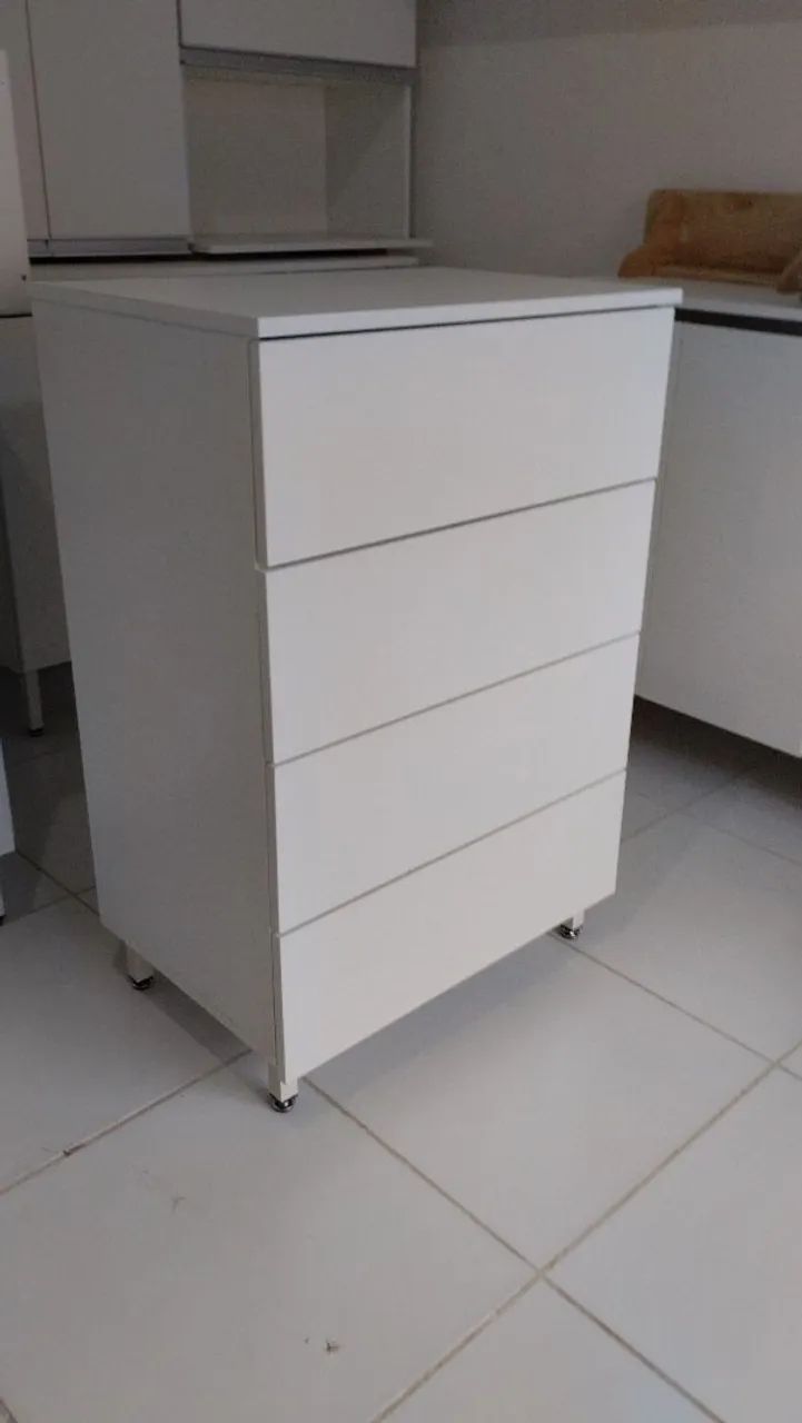 Cômoda 4 gavetas 100% MDF Nova - Foto 3