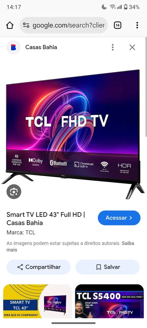 TV TCL 43 polegadas smart  - Foto 2