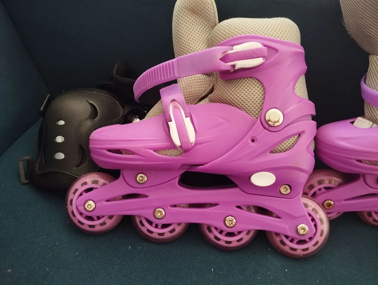 Patins Roller Infantil - Rosa - Foto 2