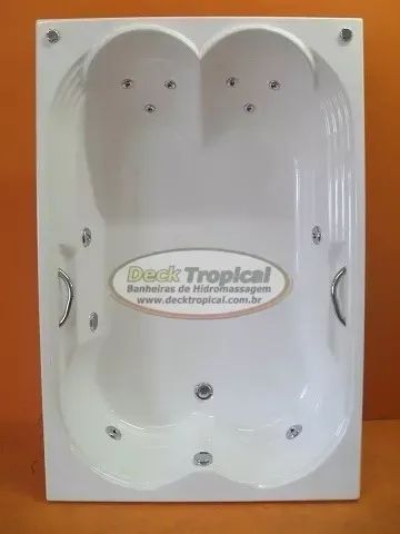 Banheira hidromassagem dupla Itálica 1,80 x 1,20 x 0,43