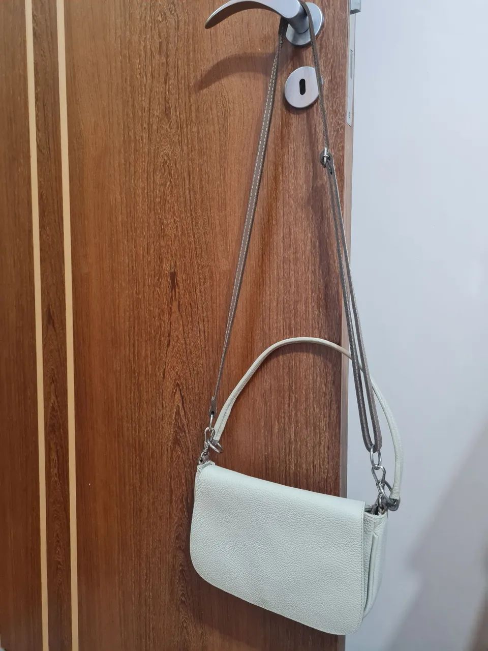 Bolsa de ombro feminina off-white - Foto 3