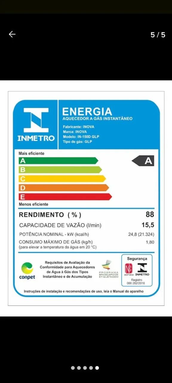 Aquecedor a Gás Inova painel Digital - Foto 5