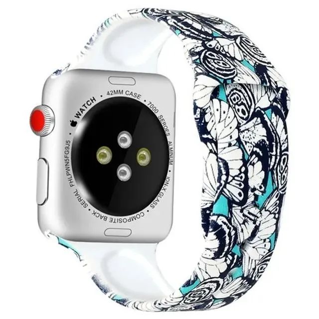 Pulseira Smartwatch 42 ou 44 mm de silicone - Foto 5