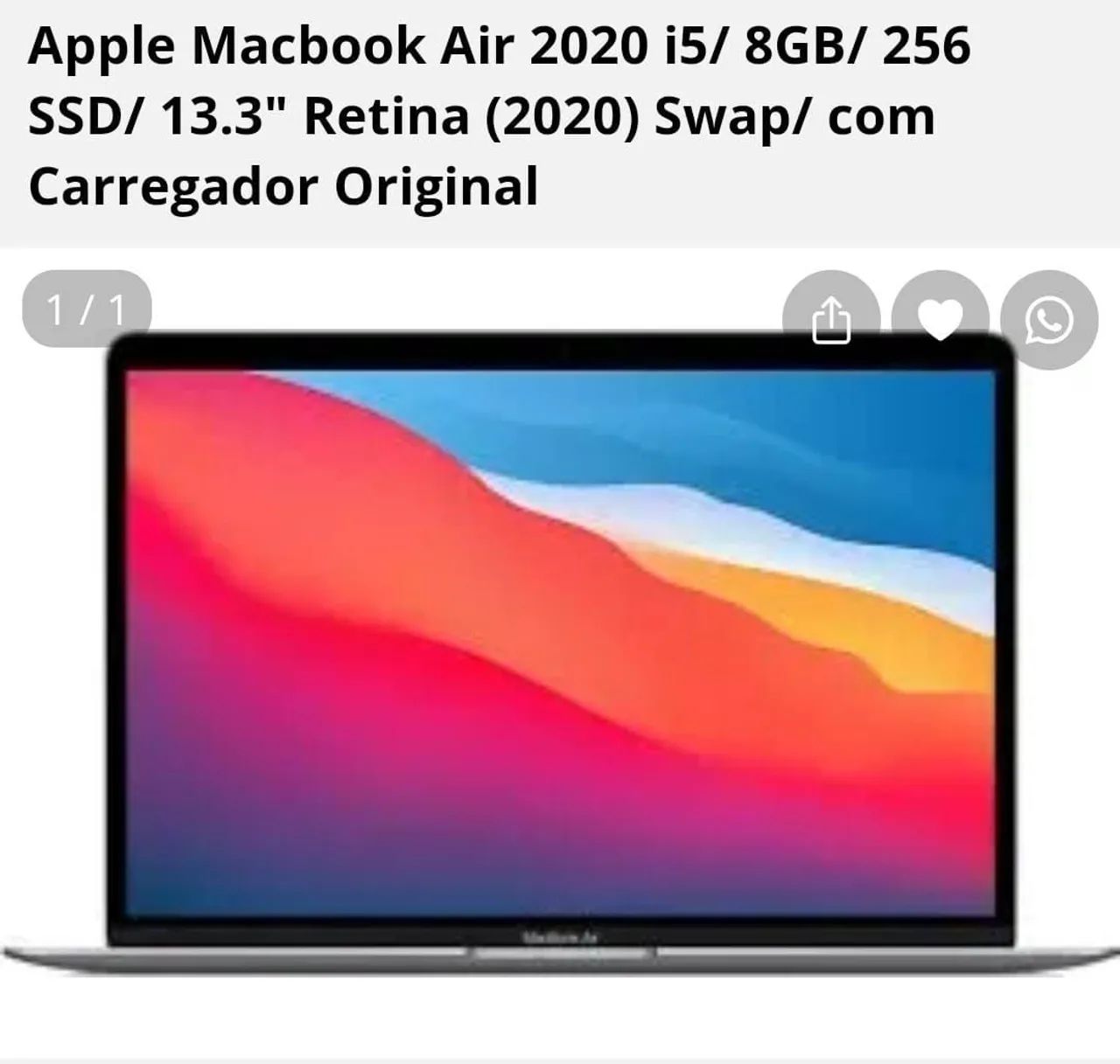 macbook air 2020 i5