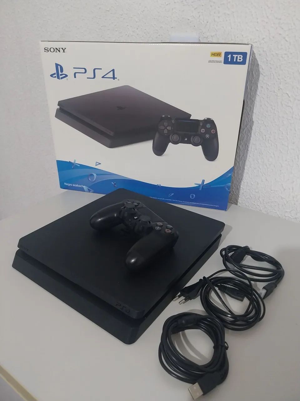 PS4 SLIM NA CAIXA 500 GB SEMI NOVO EM PERFEITO ESTADO + JOGO - Foto 5